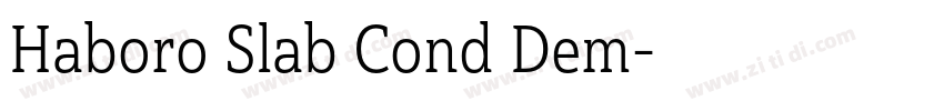 Haboro Slab Cond Dem字体转换